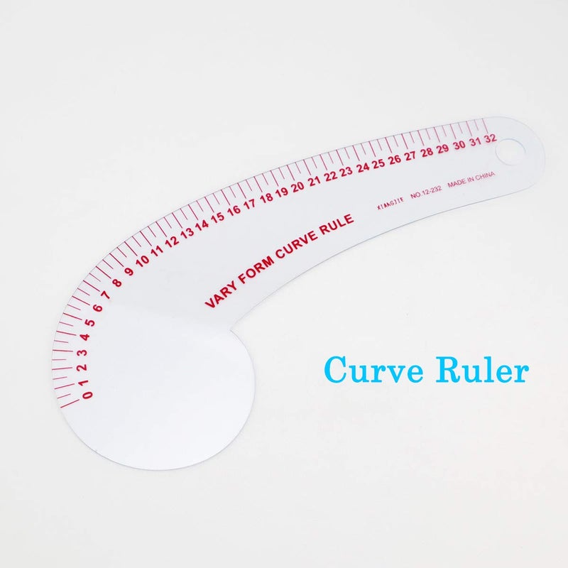 FIEIJ French Metric Ruler, 9 Styles Sew Curve Metric Shaped Ruler Measure Dressmaking Drawing Drafting Measure Template DIY Sewing Ruler Set Perfect for Designers, Pattern Maker and Tailors - Image 3